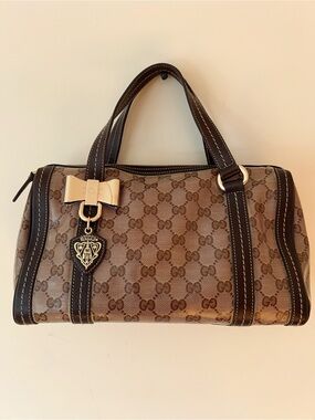 Gucci Crystal Monogram Duchessa Boston Bag